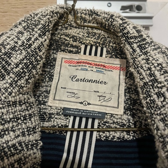 Anthropologie boucle blazer in black & white speckle - Picture 2 of 2